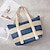 cheap Handbag &amp; Totes-Women&#039;s Handbag Beach Bag Straw Bag Straw Holiday Beach Large Capacity Waterproof Breathable Striped caramel colour Peach Blue