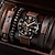 voordelige Quartz-horloges-heren 4 stks/set quartz horloge voor mannen analoge quartz retro stijlvolle chronograaf legering nylon sport stijl horloges