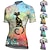 cheap Women&#039;s Jerseys-21Grams Women&#039;s Cycling Jersey Short Sleeve Bike Top with 3 Rear Pockets Mountain Bike MTB Road Bike Cycling Breathable Moisture Wicking Quick Dry Reflective Strips Violet Yellow Blue Graphic Cat