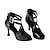 זול מגפי ריקוד-בגדי ריקוד נשים מגפי ריקוד הצגה הדרכה אימון עקבים נעלי ספורט Raita סלים גבוהה עקב בוהן מציצה רצועת קרוס שחור לבן
