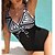 저렴한 원피스-여성용 수영복 한 조각 보통 수영복 기하학적 인쇄 블랙 바디 슈트 수영복 비치 웨어 여름 스포츠