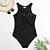 cheap One-Pieces-Women&#039;s Swimwear One Piece Plus Size Swimsuit Solid Color Ruched Cut Out Black Navy Blue Bodysuit Bathing Suits Beach Wear Summer Sports