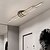 cheap Ceiling Lights-LED Ceiling Lighting Fixture Industrial Geometric Linear LED Chandelier Suitable for Dining Room Living Room and Kitchen with Remote Control Stepless Dimming Black White 110-240V