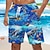 billige Surf shorts-Herre Surf shorts Badeshorts Snørelukning med mesh-for Elastisk Talje Grafiske tryk Fisk Ocean Hurtigtørrende Korte Afslappet Daglig Ferie Hawaiiansk Boheme 1 2 Mikroelastisk