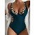 cheap One-Pieces-Women&#039;s Swimwear One Piece Normal Swimsuit Leopard Printing Blue Purple Brown Green Bodysuit Bathing Suits Beach Wear Summer Sports