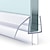 abordables materiales de construcción-sello inferior de la puerta de la ducha, tira de sello de la puerta de la ducha de vidrio sin marco