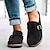 ieftine Mocasini de Damă-Pentru femei Papuci Mărime Plus Size Pantofi desculți În aer liber Zilnic Culoare solidă Vară Toc Drept Vârf rotund Casual minimalism Imitație Piele Loafer Negru Mov Maro