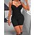 cheap Women&#039;s Jumpsuits-Women&#039;s Romper Backless High Waist Solid Color V Neck Sexy Party Street Regular Fit Sleeveless Black White Pink S M L Summer