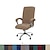 olcso Irodai szék borítója-vízálló számítógépes irodai szék huzat sztreccs forgó játékülés huzat rugalmas kukorica gyapjú fekete egyszínű puha tartós mosható