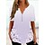 cheap Tees &amp; Tank Tops-Women&#039;s T shirt Tee Yellow Blue Purple Floral Button Print Short Sleeve Holiday Weekend Tunic Basic Round Neck Regular Floral Painting S