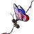 abordables Atrapasueños-1 carillón de viento pintado con mariposa, artesanía para exteriores que brilla en la noche, adorno colgante para ventana, balcón, decoración de jardín