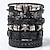 cheap Halloween 2023-Popular Jewelry Punk Skeleton Series Leather Bracelet Handcrafted Hand Jewelry For Halloween