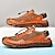 billiga Handgjorda skor för män-Herr Sandaler Platta sandaler Mode sandaler Lädersandaler Handgjorda skor Ledigt Strandstil Utomhus Strand Läder Nät Andningsfunktion Magisk tejp Röd Brun Svart Sommar