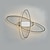 billige Taklamper med dimming-led taklampe 74 cm geometriske sirkelformer 6-lys innfelt lys akryl metall moderne moderne malte overflater stue lys dimmes med fjernkontroll