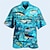 tanie męskie koszule obozowe-Męskie Koszula Koszula hawajska Wzory graficzne Muzyka Uwagi Instrument muzyczny Kubański kołnierz Wino Morelowy Zielona oliwka Czarny Biały Codzienny Hawajskie Krótki rękaw Nadruk Przycisk w dół
