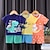 cheap Sets-2 Pieces Toddler Boys T-shirt &amp; Shorts Outfit Animal Cartoon Short Sleeve Cotton Set Outdoor Fashion Cool Summer Spring 3-7 Years F01-Orange Bear F07-letter calf F10-Football Bear