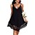 cheap Casual Dresses-Women&#039;s Casual Dress Plain Lace Dress Sundress Strap Lace Backless Mini Dress Outdoor Daily Active Fashion Regular Fit Sleeveless Black Summer Spring S M L XL XXL