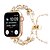 cheap Apple Watch Bands-Stainless Steel Watch Band Compatible for Apple Watch Bands 38mm 40mm 41mm 42mm 44mm 45mm Replacement Watch Bangle for iWatch Series 8 7 6 5 4 3 2 1 SE Waterproof Metal Strap (Jewelry Design)