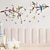cheap Decorative Wall Stickers-Branches Flowers Birds Butterflies Transferable Wall Stickers Home Decoration Wall Decals Bedroom Living Room Study 3pcs