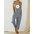 cheap Women&#039;s Jumpsuits-Women&#039;s Overall Pocket Print Floral U Neck Casual Daily Vacation Regular Fit Sleeveless Blue Green Gray S M L Summer