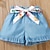 preiswerte Sets-2 Stück kinderkleidung Mädchen Karikatur Shorts Anzug einstellen Kurzarm Aktiv Casual 3-7 Jahre Sommer Blau