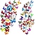 preiswerte 3D Wandsticker-80 Stück 3D-Schmetterlings-Wanddekoration, Schmetterlings-Wandaufkleber, DIY-Kunstdekor, Basteln, abnehmbare Wandaufkleber, Schmetterlingsdekorationen für Zuhause, Schlafzimmer, Kinderzimmer