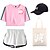 cheap Everyday Cosplay Anime Hoodies &amp; T-Shirts-4 Piece Demon Slayer Printed Shorts Crop Top Baseball Caps Canvas Tote Bags Set Tanjiro Tee T-Shirt Shorts Co-ord Sets For Women&#039;s Adults&#039; Outfits &amp; Matching Casual Daily Running Gym Sports