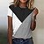 cheap Tees &amp; T Shirts-Women&#039;s T shirt Tee Pink Blue Green Print Color Block Daily Weekend Short Sleeve Round Neck Basic Cotton Regular Painting S