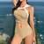 cheap Women&#039;s Swimwears-Women&#039;s Swimwear Bikini Normal Swimsuit 2 Piece Plain Beige Bathing Suits Sports Beach Wear Summer