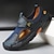 Χαμηλού Κόστους Ανδρικά χειροποίητα παπούτσια-Ανδρικά Παπούτσια Οξφόρδη Ρετρό Δερμάτινα σανδάλια Πένυ Loafers Χειροποίητα Παπούτσια Περπάτημα Καθημερινό Καθημερινά Ελαστικό ύφασμα Αναπνέει Μοκασίνια Μαύρο Πράσινο Χακί Μπλε Καλοκαίρι Άνοιξη