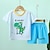 billiga Kläder för pojkar-2 delar Barn Pojkar T-shirt och shorts Utrusta Djur Tecknat Kortärmad Crewneck Bomull Uppsättning Ledigt Mode Dagligen Sommar Vår 3-7 år