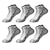 Χαμηλού Κόστους ανδρικές κάλτσες-Ανδρικά 5 Ζεύγη Κάλτσες Καλτσάκια Șosete de Alergat Μαύρο Λευκό Χρώμα Γράμμα Causal Καθημερινά Στάμπα Μεσαίο Άνοιξη, Φθινόπωρο, Χειμώνας, Καλοκαίρι Στυλάτο Αθλητικό
