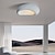 baratos Luzes de teto reguláveis-sombra de lâmpada de teto criativa oval, luz de teto moderna estilo wabi-sabi, elegante lustre de teto de sala de estar nórdica, luminária de teto minimalista