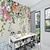 olcso Virág- és növények háttérkép-falfestmény fali matrica, amely borítja a héjat és a botot levehető színes virágos vinil pvc otthoni dekorációval