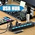 billige USB Hubs-USB 2.0 Hubs 7 Havne 7-i-1 4-I-1 med uafhængige kontakter USB-hub med USB 2.0*4 Strøm levering Til Bærbar PC Tablet