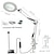 cheap Desk Lamps-Flexible Clamp-on Table Lamp with 8x Magnifier Glass Swing Arm Dimmable Illuminated Magnifier LEDs Desk Light 3 Color Modes Lamp