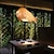 baratos Design de Lanterna-luz led pendente de bambu lanterna design lustre retrô 45cm e26/e27 lustre iluminação de teto é aplicável à sala de estar quarto restaurante café bar restaurante clube
