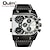 cheap Quartz Watches-Oulm Men&#039;s Watches Mens Quartz Casual Leather Strap Wristwatch Sports Man Multi-Time Zone Military Male Watch Clock