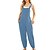 cheap Women&#039;s Jumpsuits-Women&#039;s Jumpsuit Pocket Solid Color U Neck Basic Street Daily Regular Fit Strap White Army Green Navy Blue S M L Summer