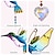 billige Drømmefanger-farvet glas fugl solfanger med krystal til vindue, hængende prisme til havedekoration, glas kolibri ornament ophæng, sollys refleksion regnbue maker, håndlavede perle sæt gave til voksne
