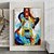 abordables Peintures natures mortes-Mintura main guitare peintures à l&#039;huile sur toile mur art décoration moderne abstrait image pour la décoration intérieure roulé sans cadre non étiré peinture