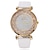 baratos Relógios Quartz-relógios de quartzo femininos moda de luxo relógio de quartzo casual feminino vestido de strass pulseira de couro relógio de pulso de quartzo relogio feminino