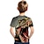 billige guttes 3d-t-skjorter-mote dinosaurtrykk kortermet t-skjorte mote 3d-trykte fargerike skjorter for gutter og jenter