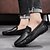 cheap Men&#039;s Shoes-Men&#039;s Loafers &amp; Slip-Ons Comfort Loafers British Style Plaid Shoes Comfort Shoes Casual British Daily PU Breathable Black White Summer Spring
