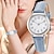 Недорогие Кварцевые часы-Японские женские кварцевые часы, легко читаемые арабские цифры, простой циферблат, ремешок из искусственной кожи, часы Lades