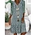 cheap Print Dresses-Women&#039;s Casual Dress Shift Dress Floral Ditsy Floral Patchwork Print V Neck Midi Dress Stylish Basic Daily Vacation Half Sleeve Summer Spring
