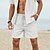 cheap Men&#039;s Shorts-Men&#039;s Shorts Linen Shorts Summer Shorts Beach Shorts Drawstring Elastic Waist Plain Comfort Breathable Outdoor Daily Going out Linen / Cotton Blend Fashion Streetwear Black White