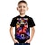 Недорогие 3d футболки мальчика-Модная футболка с короткими рукавами и принтом с алфавитом и животными, модные красочные рубашки с 3D-принтом для мальчиков и девочек