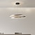 voordelige Ring &amp; Rond Ontwerp-led hanglamp 1-lichts ring cirkel design warm wit aluminium geverfde afwerkingen luxe moderne stijl eetkamer slaapkamer hanglampen 110-240v