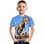baratos camisetas 3d menino-Moda dinossauro manga curta infantil estampada em 3d camiseta masculina e feminina gola redonda manga curta